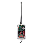 Target receiver with antenna on a white background